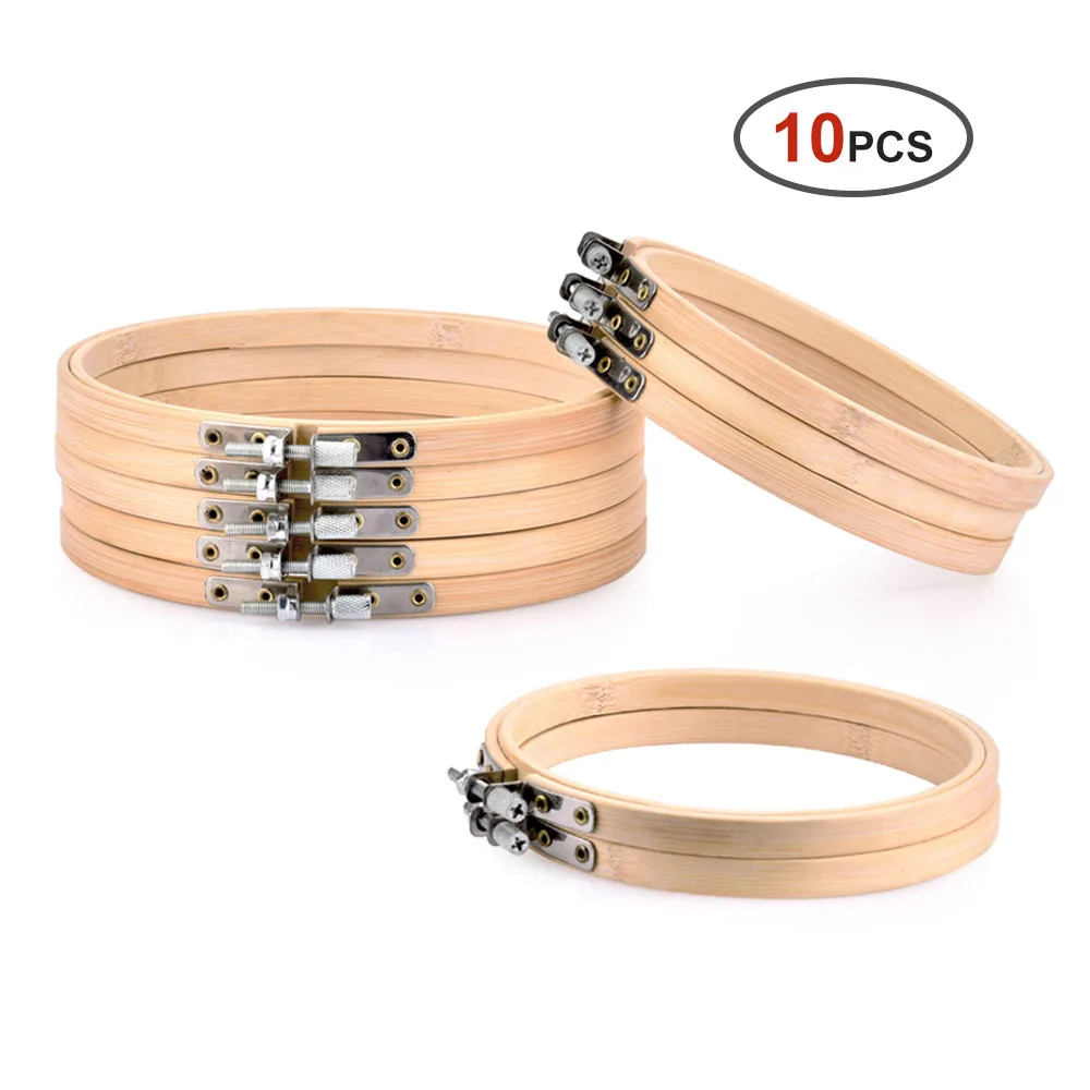 10pcs Embroidery Hoop Set Bamboo Circle Cross Stitch Hoop Ring Household Craft Sewing Needlecraft Tool Round Loop
10pcs Embroidery Hoop Set Bamboo Circle Cross Stitch Hoop Ring Household Craft Sewing Needlecraft Tool Round Loop