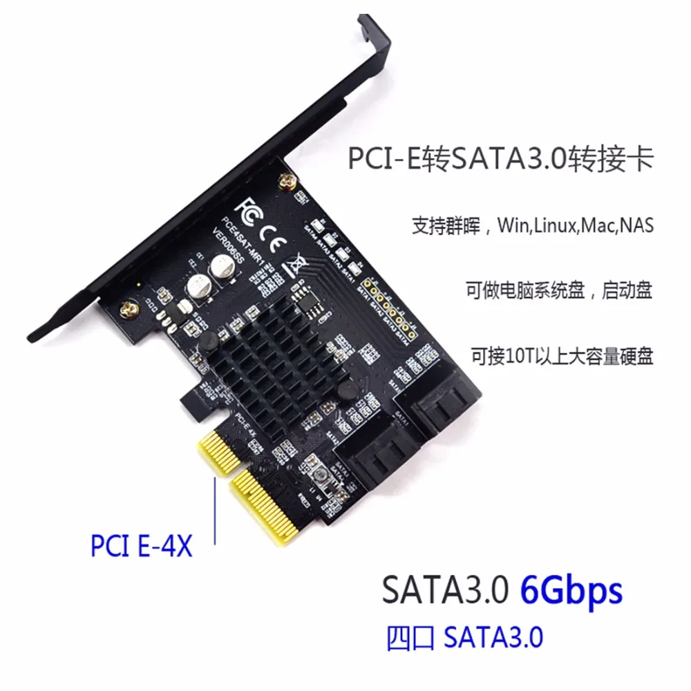 XT-XINTE Sata3.0 Expansion Card to PCI-E 4 Ports 6G Riser Card 88SE9230 Extended IPFS Hard Disk RAID Card Revision 2.2 for PC
XT-XINTE Sata3.0 Expansion Card to PCI-E 4 Ports 6G Riser Card 88SE9230 Extended IPFS Hard Disk RAID Card Revision 2.2 for PC