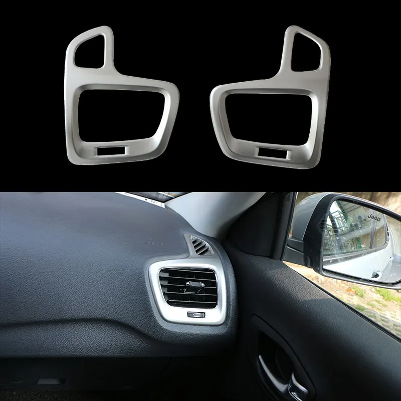 1 PAIR Car Styling Interior Air Vent Protection Trim Air Conditioning Outlet Decoration Stickers for Jeep Compass 2017 2018
1 PAIR Car Styling Interior Air Vent Protection Trim Air Conditioning Outlet Decoration Stickers for Jeep Compass 2017 2018