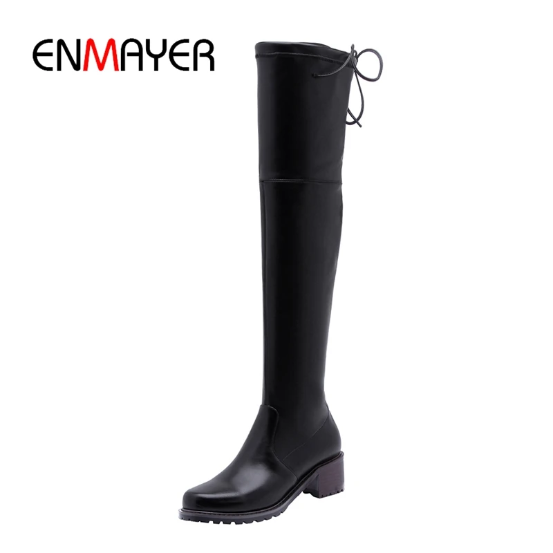 ENMAYER Pointed Toe Over-the-Knee Square Heel Zapatos De Mujer Boots Women Shoes Snow Boots Size 34-39 ZYL1838
ENMAYER Pointed Toe Over-the-Knee Square Heel Zapatos De Mujer Boots Women Shoes Snow Boots Size 34-39 ZYL1838