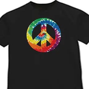 Tie dye peace sign Dye shirt tye Cool Black T shirtCool Повседневная футболка pride Мужская модная унисекс