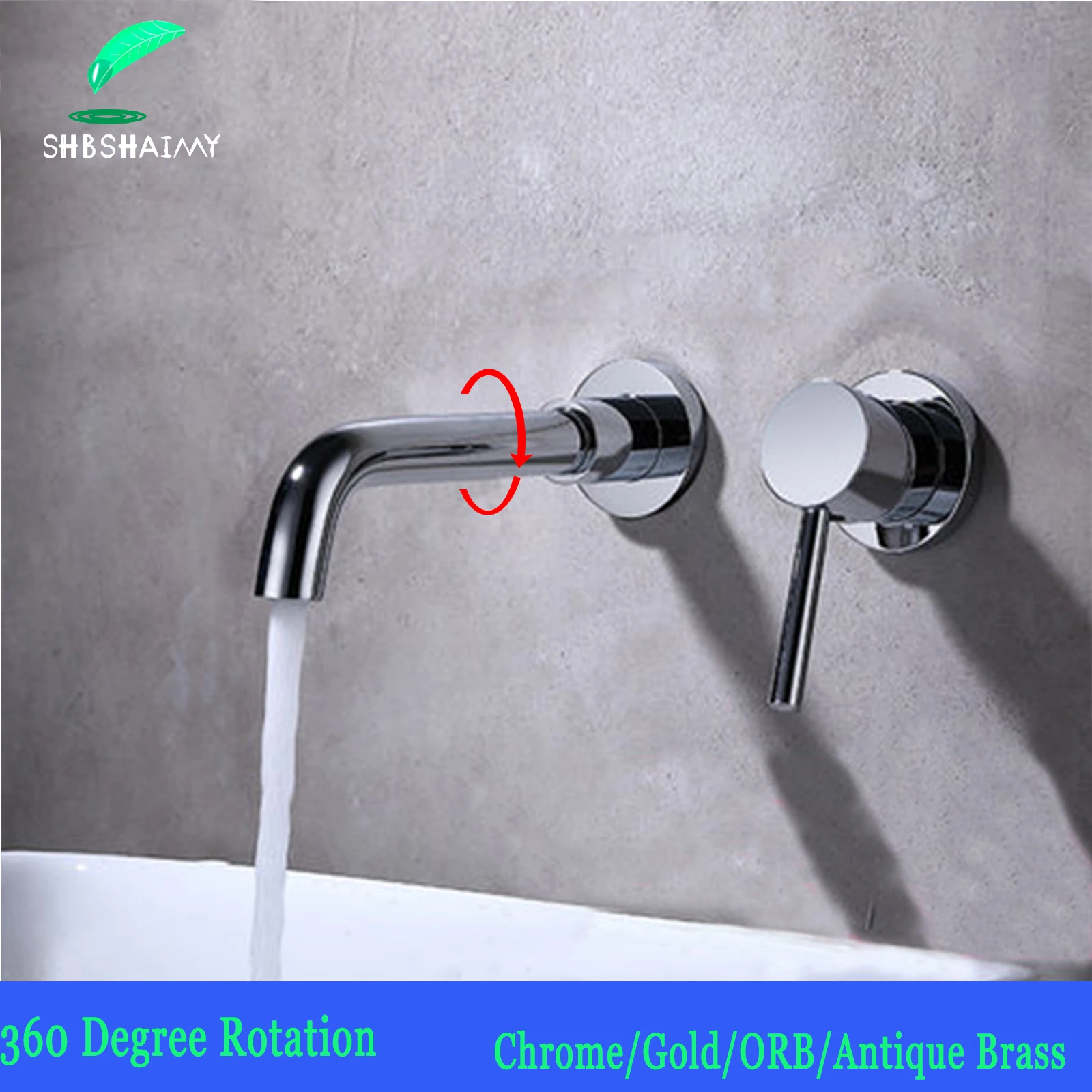 Chrome Bathroom Basin Faucet Wall Mounted Single Handle 360 Degree Rotation Hot and Cold Mixer Tap Chrome/ORB
Chrome Bathroom Basin Faucet Wall Mounted Single Handle 360 Degree Rotation Hot and Cold Mixer Tap Chrome/ORB