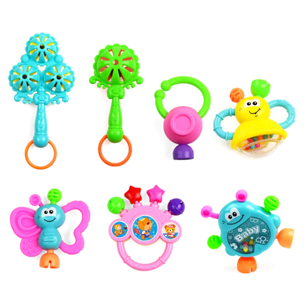 7Pcs Toddler Baby Shaking Bell Rattles Teether Toys Kids Hand Toys Intelligence Educational Hand Bell Rattle Funny
7Pcs Toddler Baby Shaking Bell Rattles Teether Toys Kids Hand Toys Intelligence Educational Hand Bell Rattle Funny