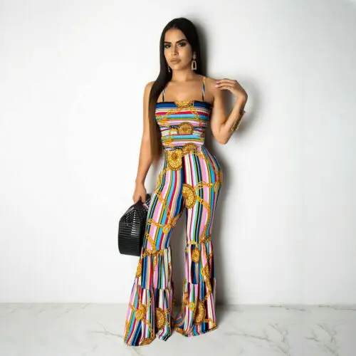 New Women Ladies Clubwear Sleeveless Strap Wide Legs Playsuit Female Strappy Floral Bodysuit Party Jumpsuit Streetwear Plus Size
New Women Ladies Clubwear Sleeveless Strap Wide Legs Playsuit Female Strappy Floral Bodysuit Party Jumpsuit Streetwear Plus Size