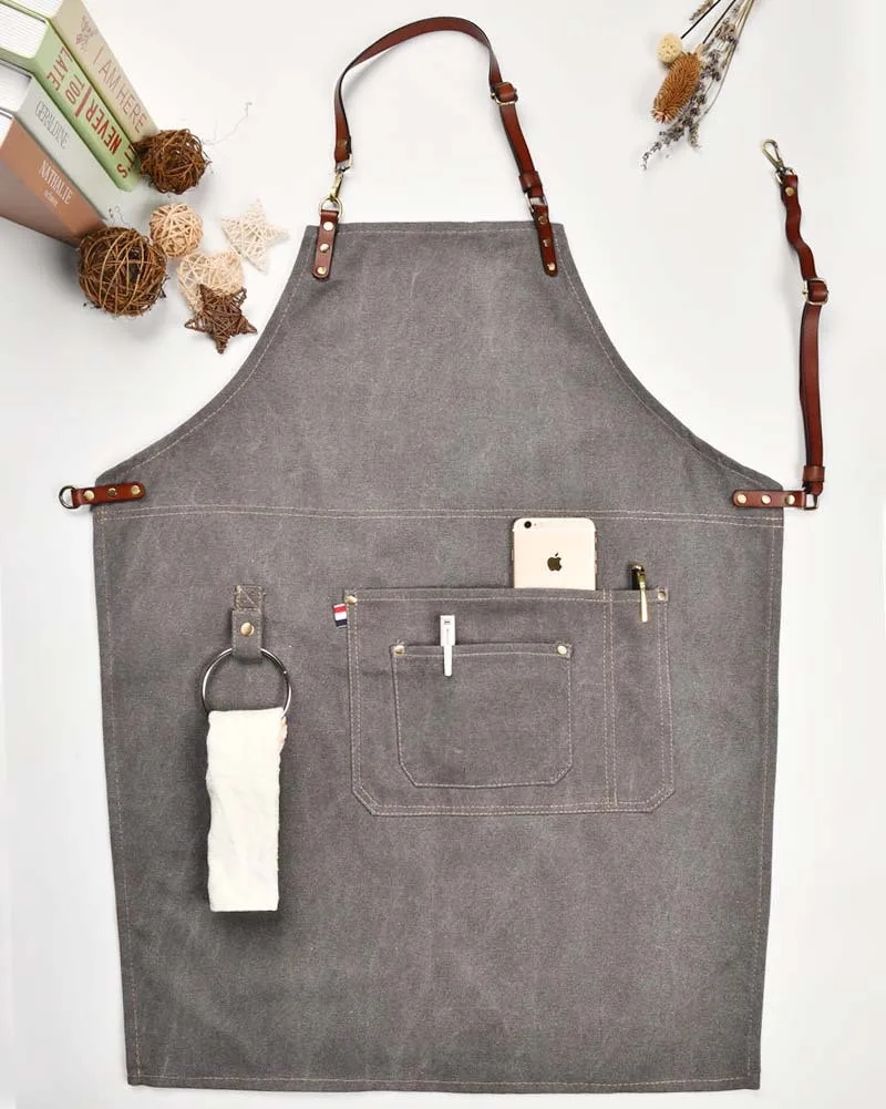 Denim Kitchen Cooking Apron with Adjustable Cotton Strap Large Pockets Blue Barista Men and Women Homewear
Denim Kitchen Cooking Apron with Adjustable Cotton Strap Large Pockets Blue Barista Men and Women Homewear