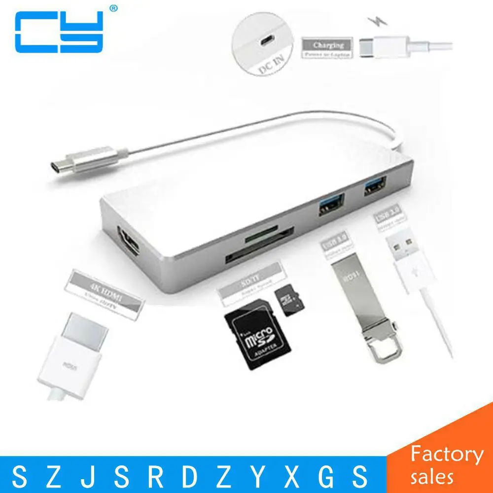 4K x 2K USB 3.1 Type-C to HDMI & 3 Ports USB 3.0 Hub & TF SD Card Reader For Macbook Pro PC Laptop USB-C Cable Adapter
4K x 2K USB 3.1 Type-C to HDMI & 3 Ports USB 3.0 Hub & TF SD Card Reader For Macbook Pro PC Laptop USB-C Cable Adapter