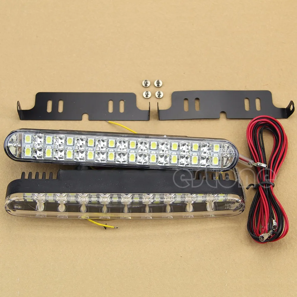 HNGCHOIGE 2pcs Car Daytime Running Turn Signal Light DRL 12V 12W 30 LED Daylight Lamp with Lights | Автомобили и мотоциклы