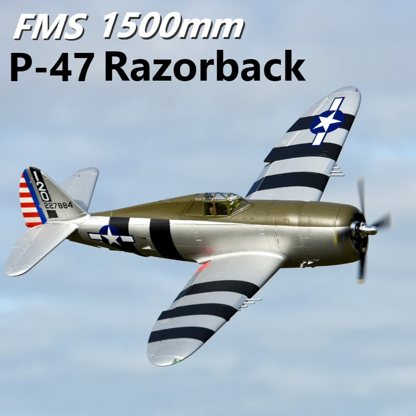 FMS 1500MM 1.5M P47 P-47 Razorback Bonnie 6S 6CH with Flaps Retracts PNP RC Airplane Big Warbird Model Plane Aircraft Avion
FMS 1500MM 1.5M P47 P-47 Razorback Bonnie 6S 6CH with Flaps Retracts PNP RC Airplane Big Warbird Model Plane Aircraft Avion