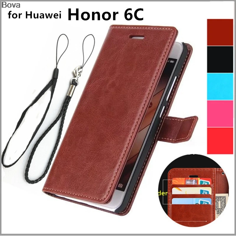 Чехол-книжка из искусственной кожи в стиле ретро для Huawei Honor 6C защитный чехол