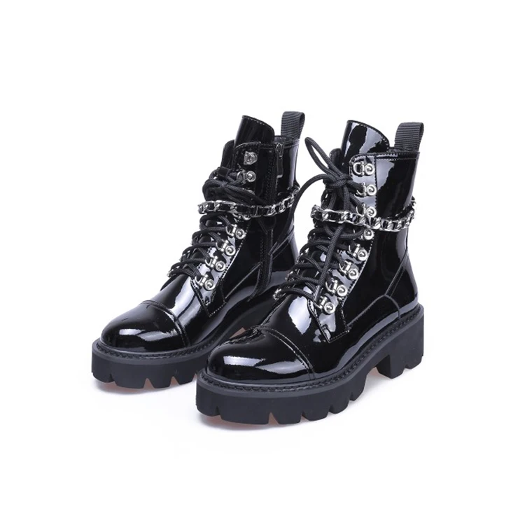 MLJUESE 2019 women ankle boots patent leather chains short plush winter warm fur platform boots low heel women boots
MLJUESE 2019 women ankle boots patent leather chains short plush winter warm fur platform boots low heel women boots