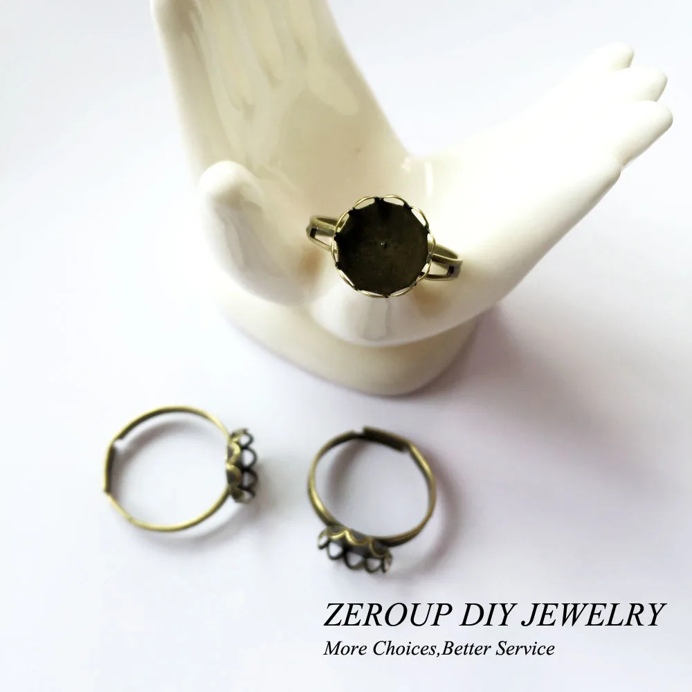 ZEROUP 20pcs 10mm Antique Bronze Plated Ring Setting Round Glass Cabochon Base Adjustable Cameo Blanks Supplies for Jewelry
ZEROUP 20pcs 10mm Antique Bronze Plated Ring Setting Round Glass Cabochon Base Adjustable Cameo Blanks Supplies for Jewelry