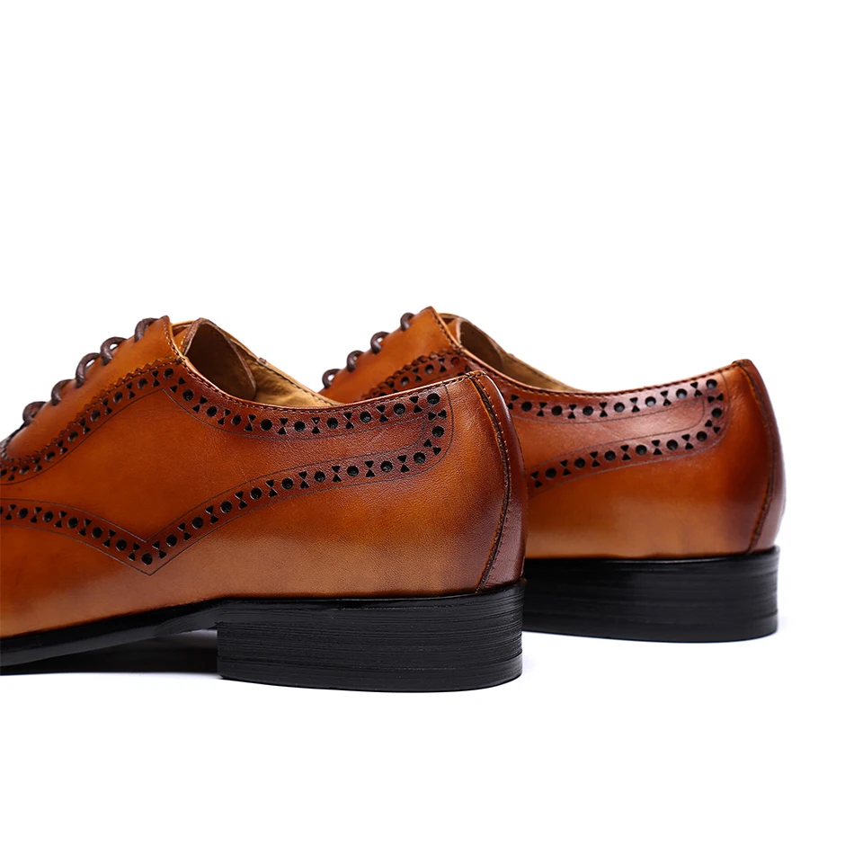 KARRUCCI Classic Men's Brogue Wingtip Toe Oxford Shoes Genuine Leather Brown Yellow Dress Shoes Wedding Party Men Formal Shoes
KARRUCCI Classic Men's Brogue Wingtip Toe Oxford Shoes Genuine Leather Brown Yellow Dress Shoes Wedding Party Men Formal Shoes