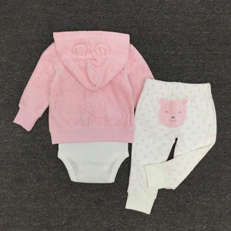3PCS/3-24Months/Spring Autumn Baby Girls Outfit Kids Clothes Cute Rompers Hooded Coat+Bodysuit+Pants Newborn Clothing Set BC1102
3PCS/3-24Months/Spring Autumn Baby Girls Outfit Kids Clothes Cute Rompers Hooded Coat+Bodysuit+Pants Newborn Clothing Set BC1102