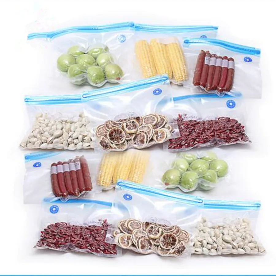 Kitchen vacuum machine 5 Size Vacuum Bag kitchen Transparent Storage Saving Space Seal Bags Pumping | Бытовая техника