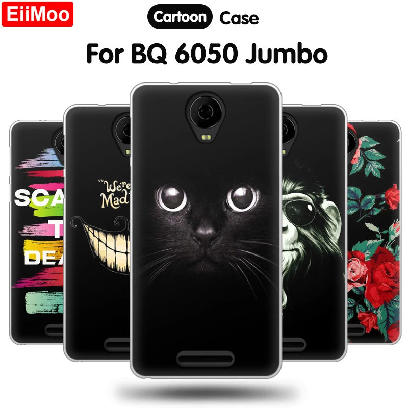 Фото Чехол для BQ 6050 Jumbo BQ6050 милый силиконовый чехол с цветочным принтом телефона 6 0 |