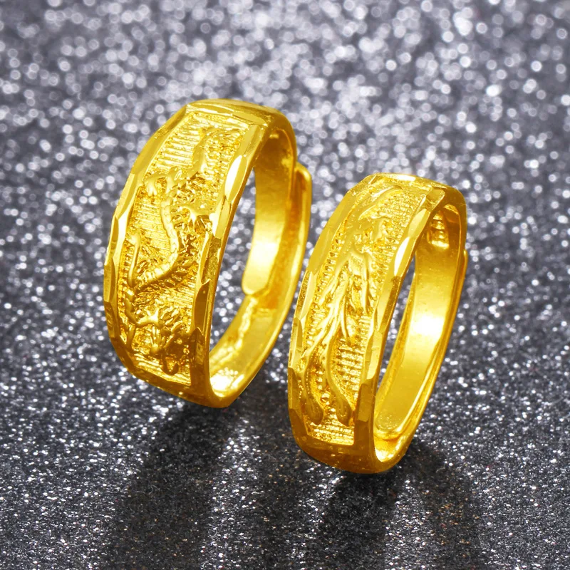 Yellow Gold Color Rings Set for Men Women Dragon & Phoenix Wedding Engagement Ring 2 pcs Free Size Anillo Bridal Jewelry Bijoux
Yellow Gold Color Rings Set for Men Women Dragon & Phoenix Wedding Engagement Ring 2 pcs Free Size Anillo Bridal Jewelry Bijoux