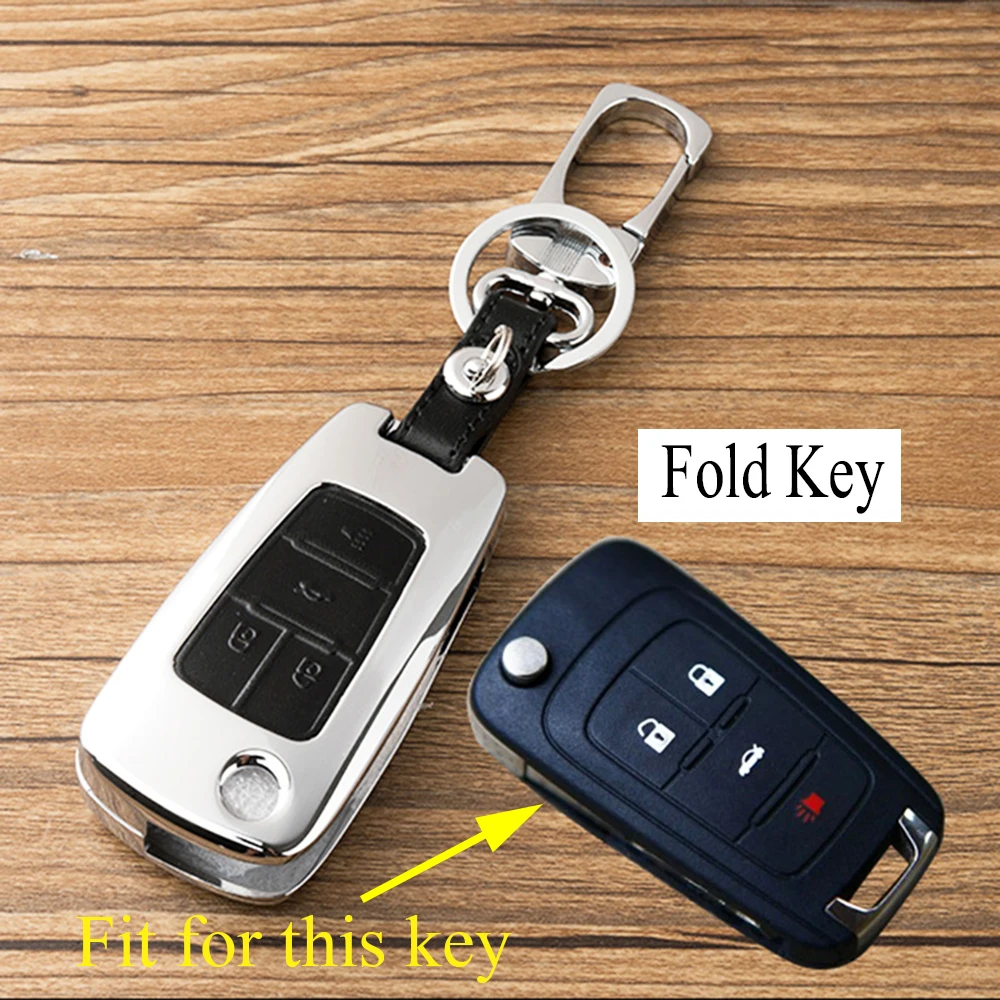 

4 Button Key Case Cover Fit For Chevrolet Malibu 2015 2016 2017 2018 Accessories Key Holder Protect Shell Fob Bag Box ChainTrim