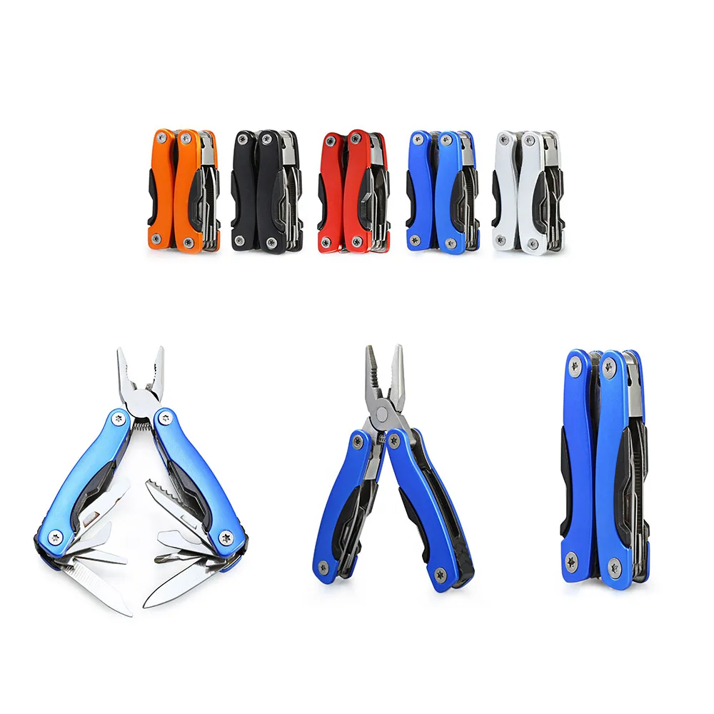 

Hot sale 9 in 1 Multifunctional Pliers Outdoor Camping Tools Stainless Steel Plier Pocket Foldable Survival Knives Opener Tool