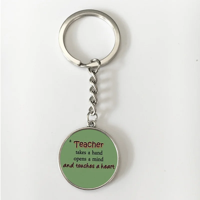 SUTEYI A great master takes a hand opens mind and Round glass long chain keychain Teacher's Day gifts Pendant jewelry | Украшения и