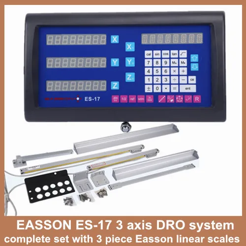 High Precision Easson 3 axis digital readout for lathe and milling machine with 3 pieces DRO scale linear measurement
High Precision Easson 3 axis digital readout for lathe and milling machine with 3 pieces DRO scale linear measurement