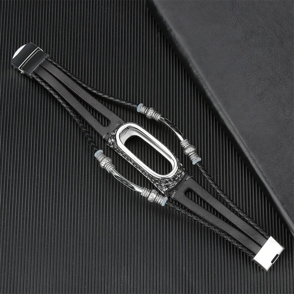 Fashion Genuine Leather Watch Band Replacement Leather Wristband Band Strap+ Metal Case For Xiaomi Mi Band 4 Bracelet
Fashion Genuine Leather Watch Band Replacement Leather Wristband Band Strap+ Metal Case For Xiaomi Mi Band 4 Bracelet