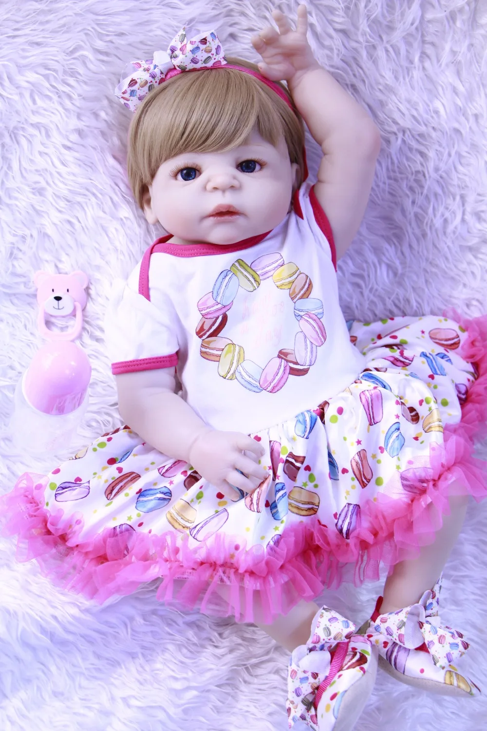 55cm bebe silicone reborn dolls Full Body Girl Baby Doll Lifelike Pink Princess Dress Newborn Babies Doll Cute Birthday Gift
55cm bebe silicone reborn dolls Full Body Girl Baby Doll Lifelike Pink Princess Dress Newborn Babies Doll Cute Birthday Gift