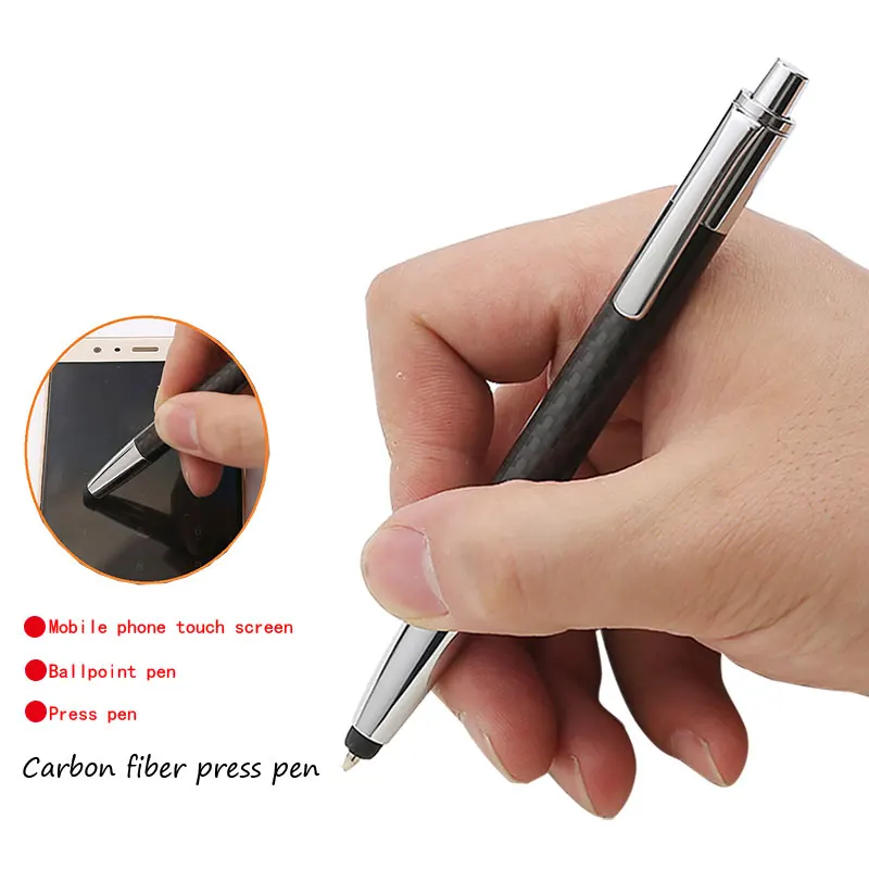 Модная офисная деловая ручка из углеродного волокна пресс-ручка для школьника