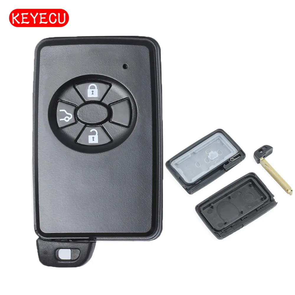 Keyecu Replacement Smart Remote Key Case Key Shell 3 Button Fob for Toyota (Shell Only) with Uncut Blade
Keyecu Replacement Smart Remote Key Case Key Shell 3 Button Fob for Toyota (Shell Only) with Uncut Blade