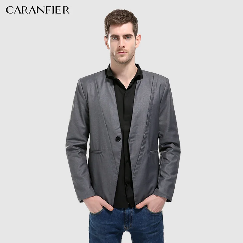Мужской Блейзер CARANFIER, одежда для мужчин, новинка 2018, осенний костюм на одной пуговице, простой однотонный черный костюм с длинным рукавом и ...
Мужской Блейзер CARANFIER, одежда для мужчин, новинка 2018, осенний костюм на одной пуговице, простой однотонный черный костюм с длинным рукавом и ...