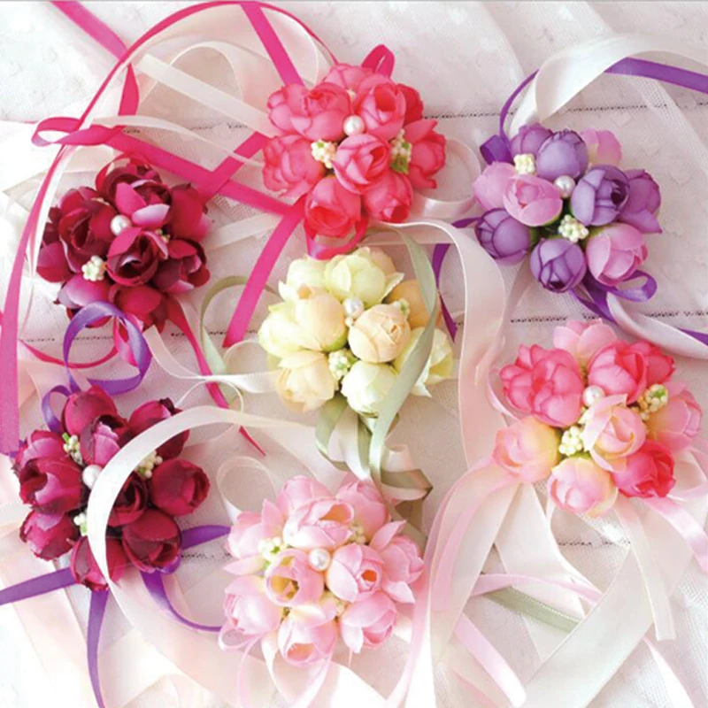 wedding decoration Bride Girl Bridesmaid Floral Hand Wrist Corsage Adjustable Ribbon Rose Bracelets Ceremony Party Prom Flower
wedding decoration Bride Girl Bridesmaid Floral Hand Wrist Corsage Adjustable Ribbon Rose Bracelets Ceremony Party Prom Flower