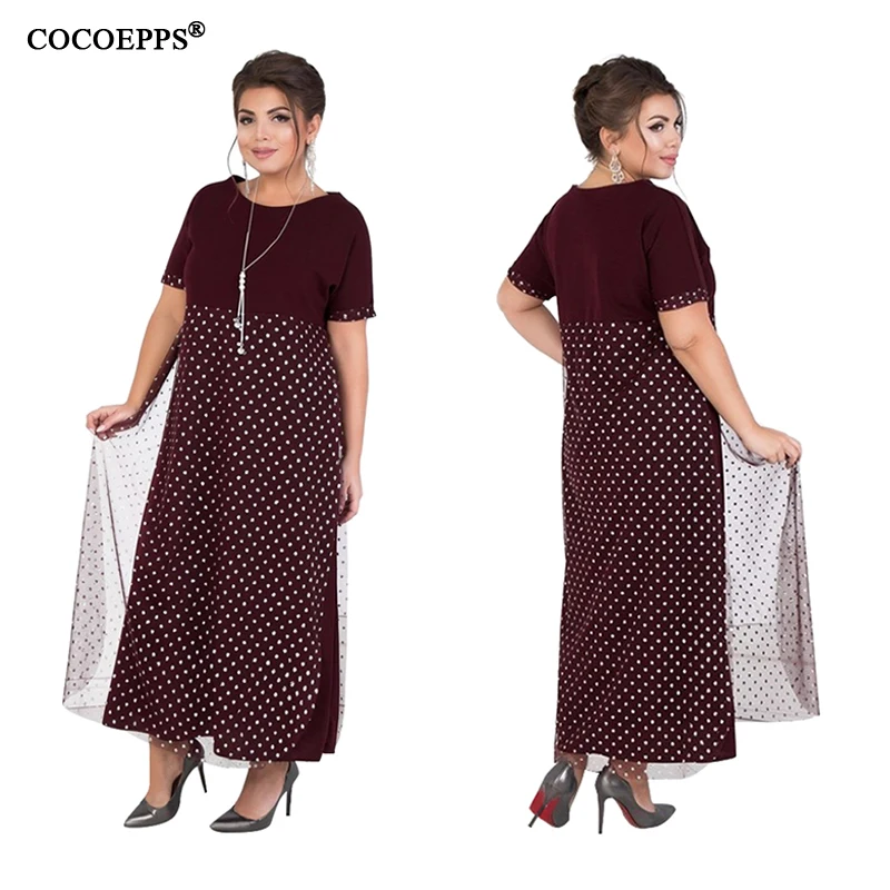 COCOEPPS Big Size Women the dress for Summer Short Sleeve Casual Maxi Dress Long Elegant Party Dresses Vestidos Plus Size
COCOEPPS Big Size Women the dress for Summer Short Sleeve Casual Maxi Dress Long Elegant Party Dresses Vestidos Plus Size