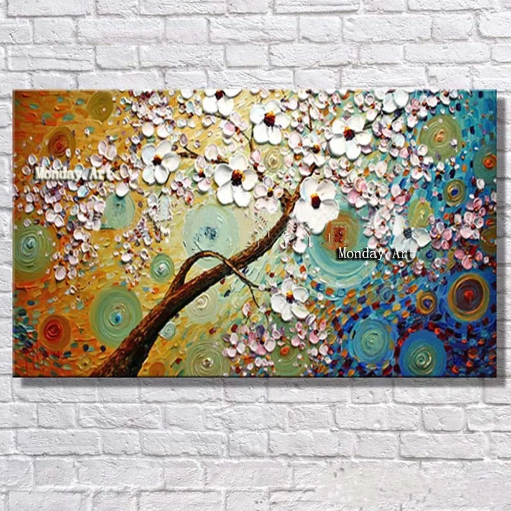 Canvas paintings Hand painted modern home decor wall art picture red pink Cherry Blossom tree thick palette knife oil painting
Canvas paintings Hand painted modern home decor wall art picture red pink Cherry Blossom tree thick palette knife oil painting