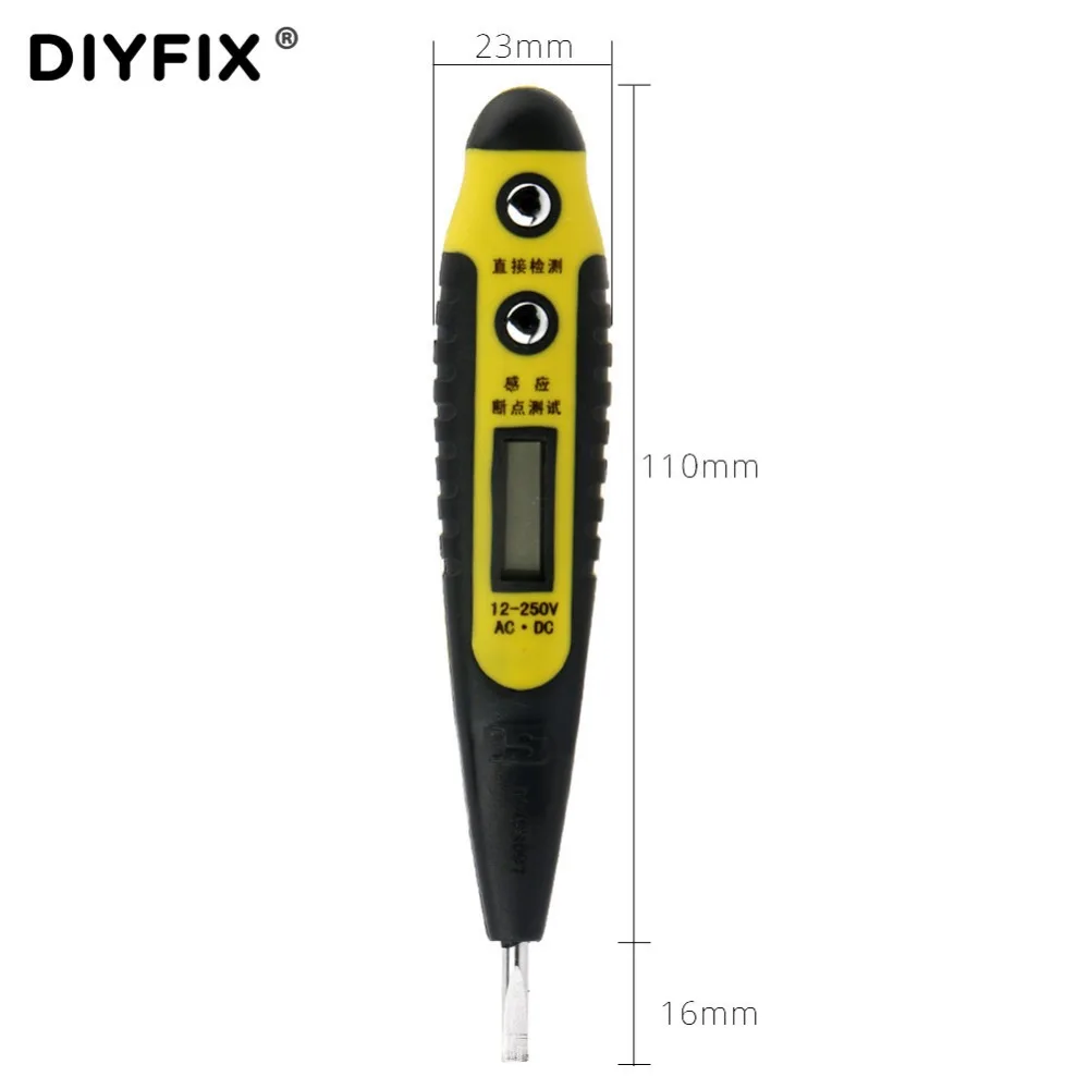 DIYFIX AC/DC Voltage Detector Tester Pen Digital Electrical Multi-Sensor 12- 250V Measure Testing Pen Electrical Instruments
DIYFIX AC/DC Voltage Detector Tester Pen Digital Electrical Multi-Sensor 12- 250V Measure Testing Pen Electrical Instruments
