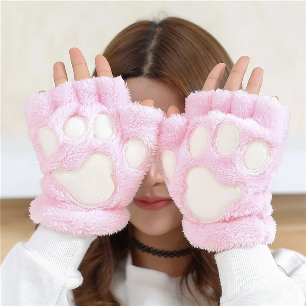 Gloves Women Super Lovely Bear Plush Cat Paw Claw Glove Soft Winter Fingerless Mitten Gloves Halloween Party Women Accessories
Gloves Women Super Lovely Bear Plush Cat Paw Claw Glove Soft Winter Fingerless Mitten Gloves Halloween Party Women Accessories
