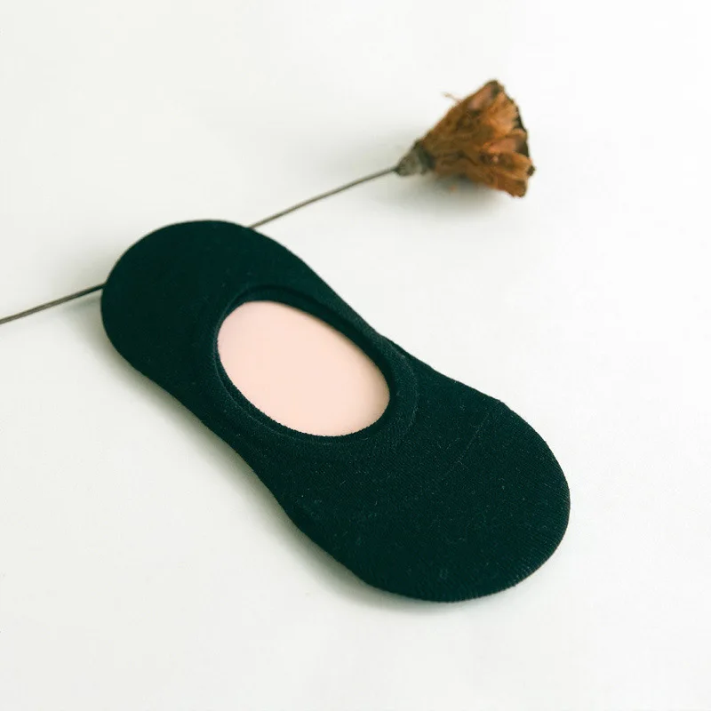 Хлопковые невидимые женские носки милые однотонные башмачки для беременных
