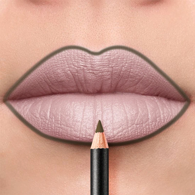 Pudaier 12 шт./компл. lipliner Карандаш Сексуальная Красная коричневая черная помада