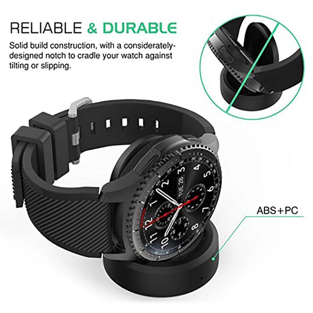QI Wireless Charger Dock for Samsung Gear S3 Frontier S2 S4 Charging Stand for Galaxy Watch Gear S3 Classic High Quality Charger
QI Wireless Charger Dock for Samsung Gear S3 Frontier S2 S4 Charging Stand for Galaxy Watch Gear S3 Classic High Quality Charger