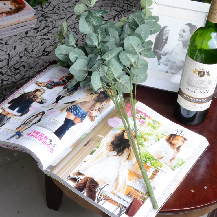 H-Q 48cm Artificial eucalyptus leaf Green plant branches Flower arranging accessories money leaves home decoration cheap
H-Q 48cm Artificial eucalyptus leaf Green plant branches Flower arranging accessories money leaves home decoration cheap