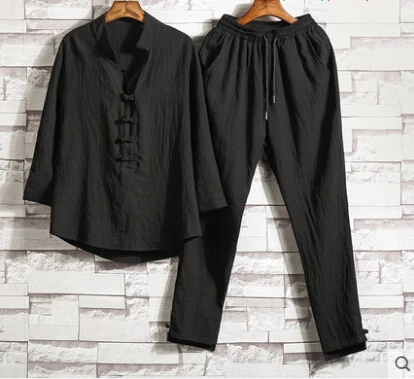 Chinese style men's short sleeve suit men's seven-point sleeve two-piece summer large size clothes
Chinese style men's short sleeve suit men's seven-point sleeve two-piece summer large size clothes