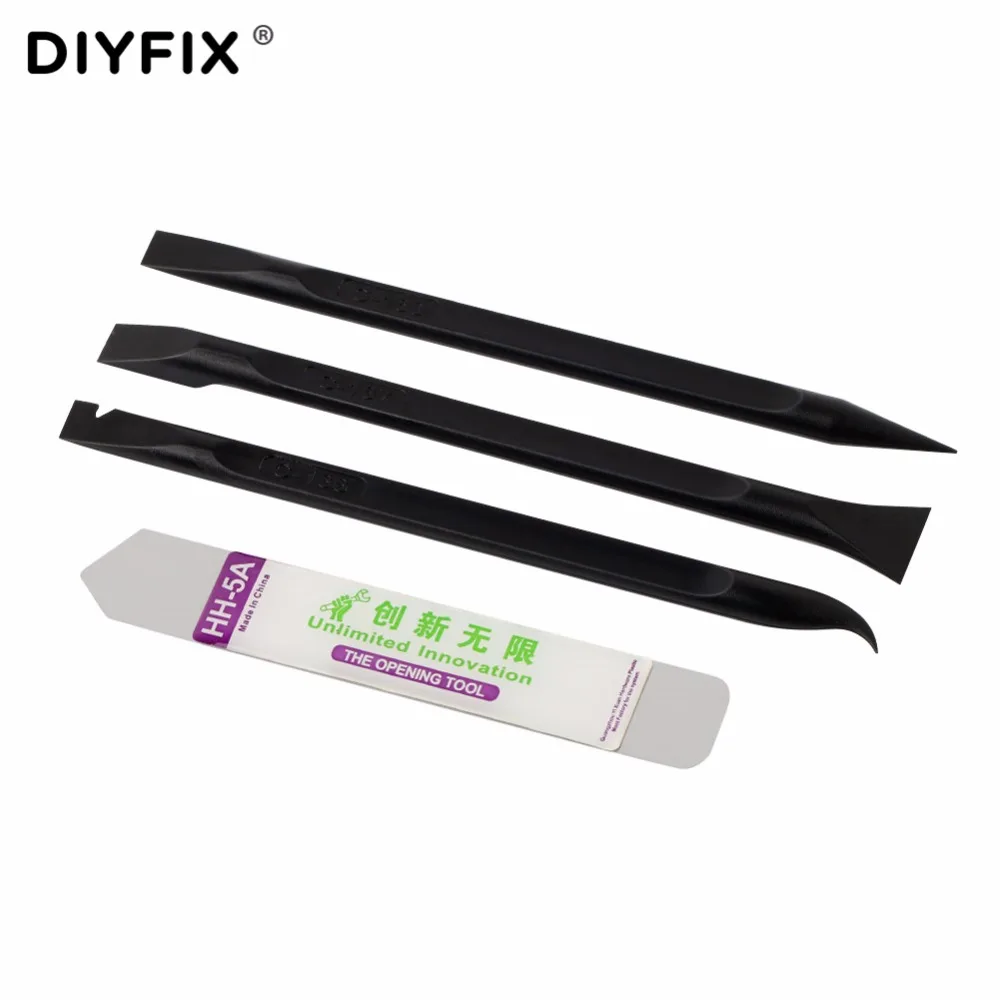 DIYFIX 4 in 1 Opening Tools Anti-static Nylon Spudger Set Stainless Steel Thin Blade for Mobile Phone Tablet Repair Tool
DIYFIX 4 in 1 Opening Tools Anti-static Nylon Spudger Set Stainless Steel Thin Blade for Mobile Phone Tablet Repair Tool