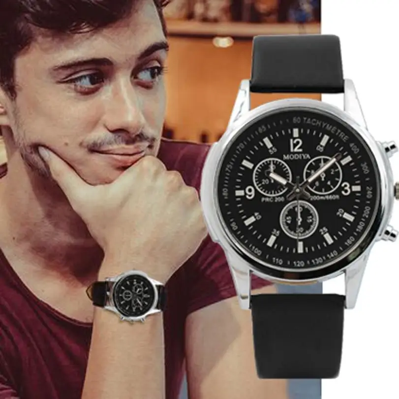 Relogio masculino горячая Распродажа мужские часы с тремя глазами кварцевые наручные