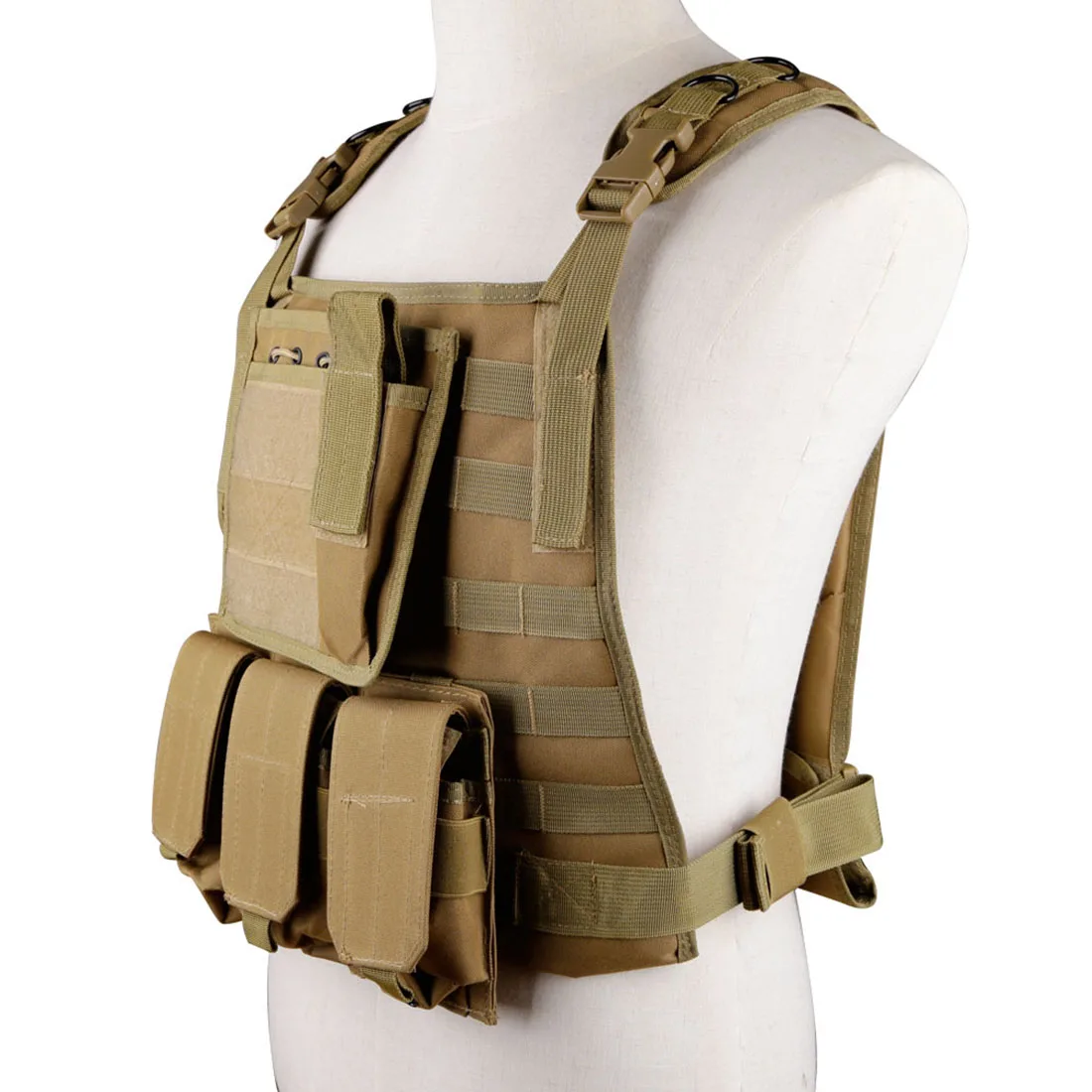 WST Molle Military Combat Vest Adjustable 600D Encryption Polyes Outdoor Airsoft Paintball Vest for Hunting Over 14 Year-old
WST Molle Military Combat Vest Adjustable 600D Encryption Polyes Outdoor Airsoft Paintball Vest for Hunting Over 14 Year-old