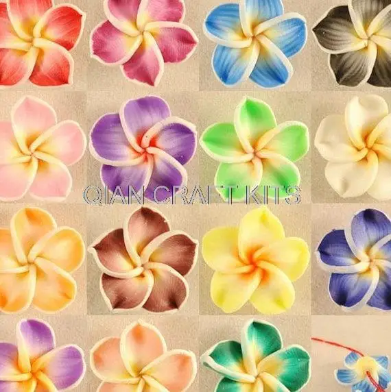150 pcs Mixed You Can Pick Color Polymer Clay White Border Plumeria Flower Beads 20mm
150 pcs Mixed You Can Pick Color Polymer Clay White Border Plumeria Flower Beads 20mm