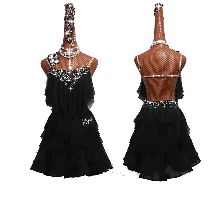 Rhinestones Latin Dance Dress Black Professional Costume for Women Girls Samba Outfit Ladies Ballroom Competition Dresses Tassel
Rhinestones Latin Dance Dress Black Professional Costume for Women Girls Samba Outfit Ladies Ballroom Competition Dresses Tassel