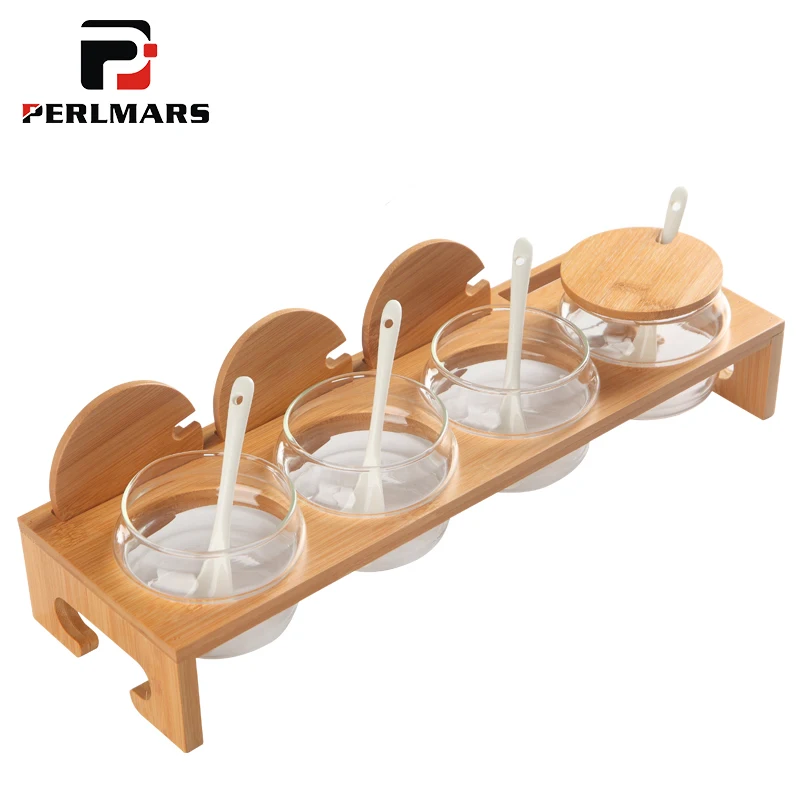 Creative High Borosilicate Glass Spice Jar with Wooden Shelf Spoon Lid Kit Home Kitchen Accessories Salt Chili Oil Tanks Cans
Creative High Borosilicate Glass Spice Jar with Wooden Shelf Spoon Lid Kit Home Kitchen Accessories Salt Chili Oil Tanks Cans