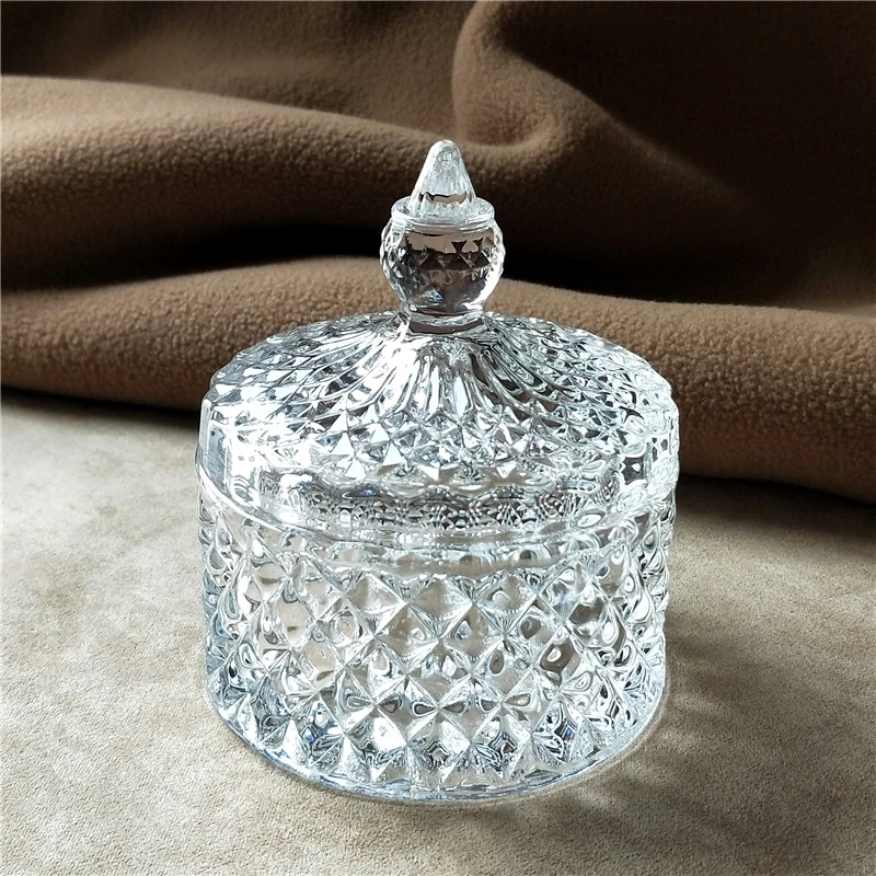 Shining Embossed Pattern Crystal Glass Jewellery Storage Box Decorative Candy Jar Organizer Glassware Gift and Craft Accessories
Shining Embossed Pattern Crystal Glass Jewellery Storage Box Decorative Candy Jar Organizer Glassware Gift and Craft Accessories