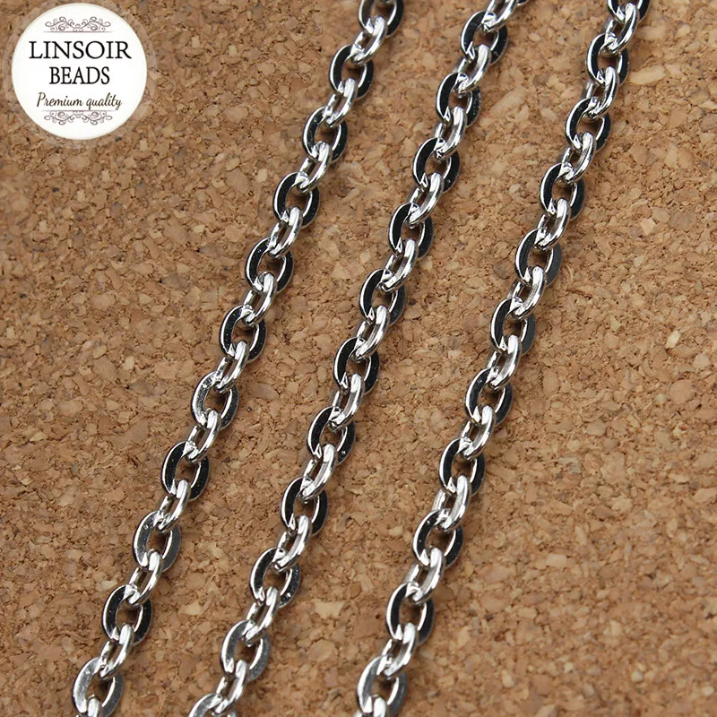 5meter/lot Stainless Steel Open Link Chain For Necklace Bracelet Silver Tone Metal Bulk Chains For Diy Jewelry Making F3609
5meter/lot Stainless Steel Open Link Chain For Necklace Bracelet Silver Tone Metal Bulk Chains For Diy Jewelry Making F3609