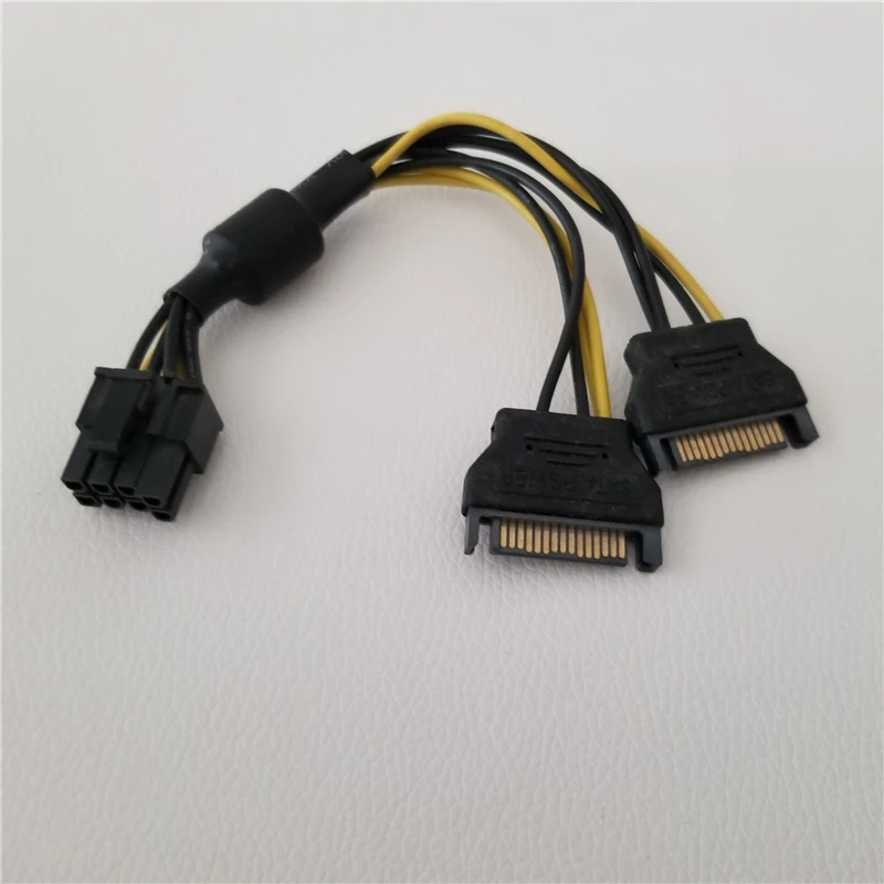 Видеокарта PCIE PCI Express, 6-контактный адаптер на 2 SATA 15-контактного удлинительного кабеля питания «штырь-штырь», 20 см
Видеокарта PCIE PCI Express, 6-контактный адаптер на 2 SATA 15-контактного удлинительного кабеля питания «штырь-штырь», 20 см