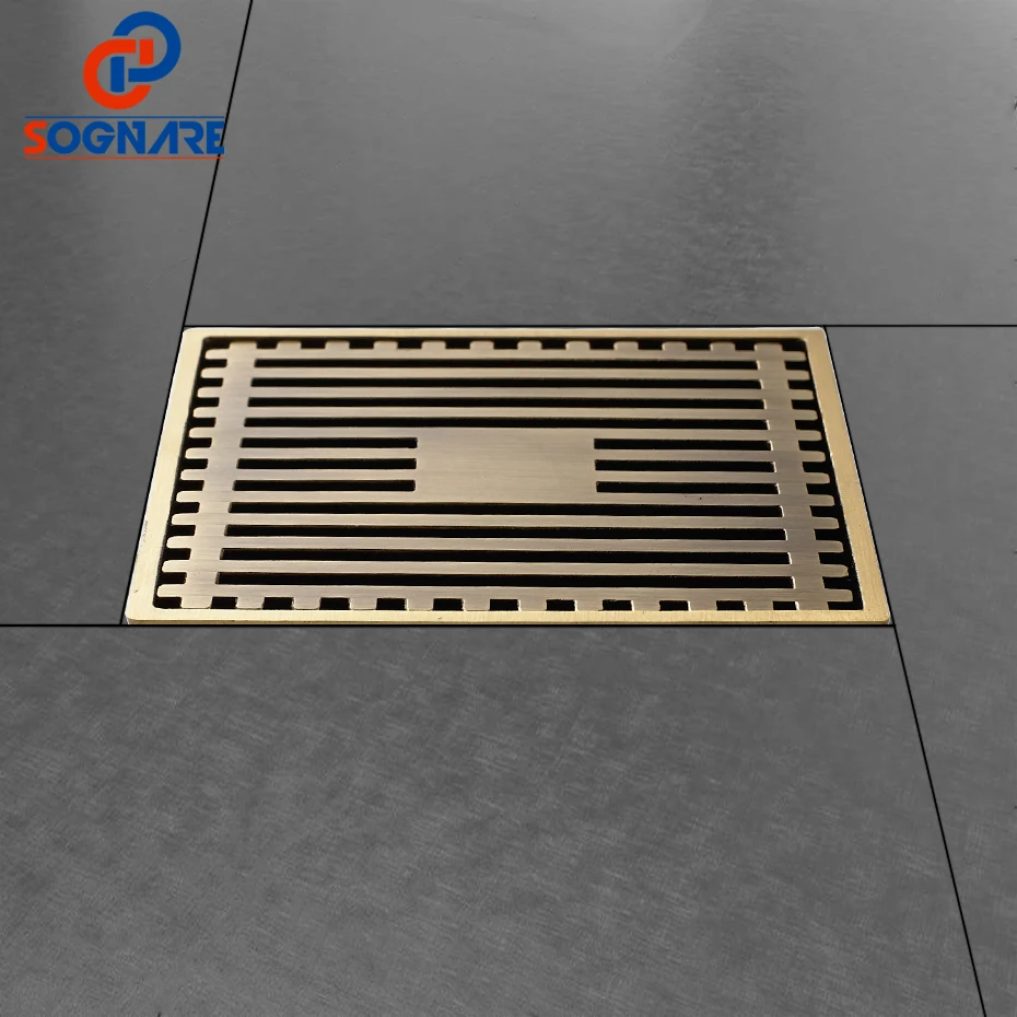SOGNARE 10cm*10cm Euro Style Antique Brass Deodorant Square Floor Drain Strainer Cover Sink Grate Bathroom Kitchen Shower Drain
SOGNARE 10cm*10cm Euro Style Antique Brass Deodorant Square Floor Drain Strainer Cover Sink Grate Bathroom Kitchen Shower Drain