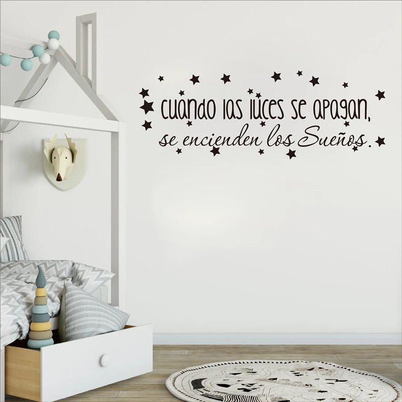 Spanish Children's Bedroom Vinyl Wall Decal ,The Dreams Come On Inspirational Spanish Quote Wall Stickers Baby Nursery Art Decor
Spanish Children's Bedroom Vinyl Wall Decal ,The Dreams Come On Inspirational Spanish Quote Wall Stickers Baby Nursery Art Decor